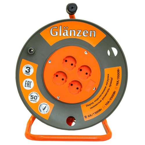 Удлинитель на катушке 30м Glanzen